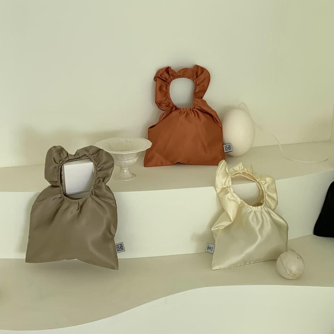 silk frill tote bag small (5colors)
