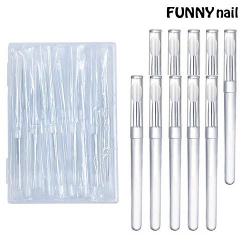 [퍼니네일] 실리콘브러쉬 10개세트 네일파우더 브러쉬 글리터 톡톡 다용도 실리콘 립브러쉬, 실리콘브러쉬 10개..., 1개