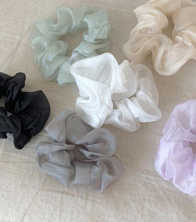 시스루 요루 쉬폰 곱창 머리끈