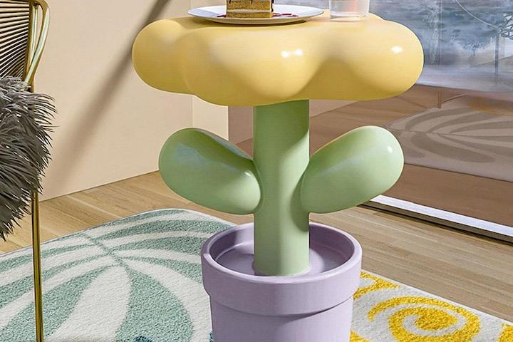 [해외] 파스텔 플라워 꽃송이 거실 사이드테이블 2color