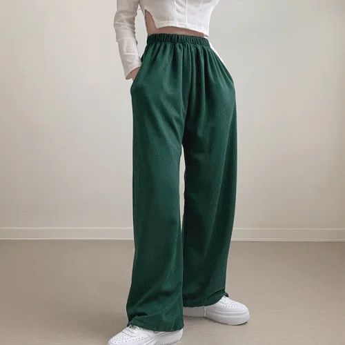 [편한핏!/데일리템] 코코 스트링 와이드 밴딩 조거 팬츠