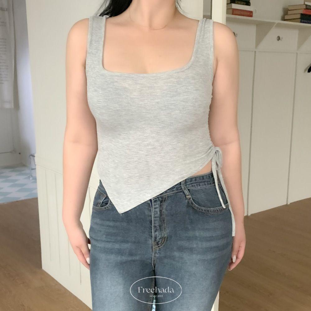 텐션 -5kg 탄탄 사선 쫀뜩 나시 골지 니트 슬림 나시탑 포인트나시 끈나시 통통녀나시 휴양지 끈나시 여름나시 페스티벌룩 워터밤 싸이흠뻑쇼 휴양지룩