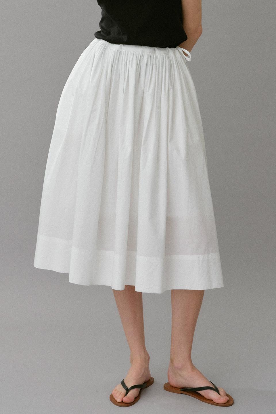 cotton string skirt (white)