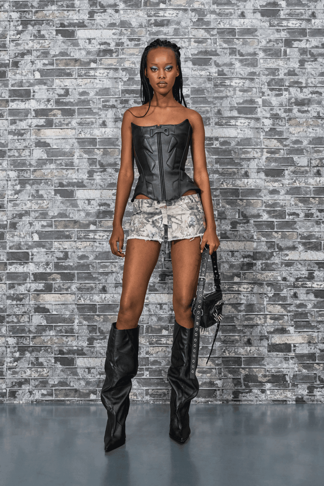 Denim Mini Skirt Camo - Camo / xs