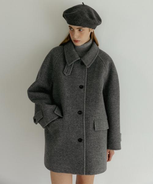 [4COLORS] CLASSIC WOOL HALF COAT