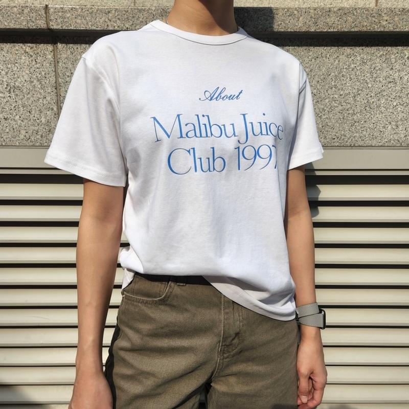 말리부 화이트 숏슬리브 티셔츠