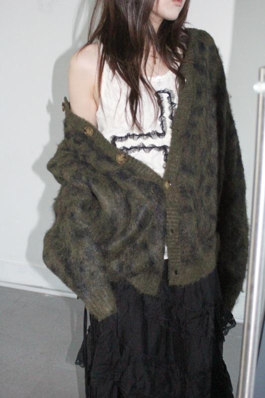 woolen leopard cardigan (3color)