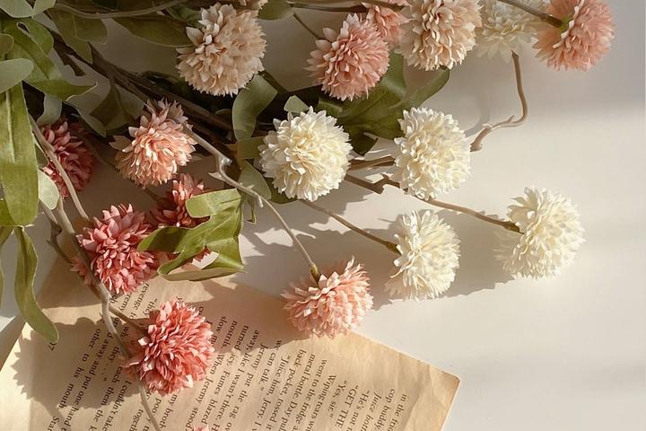 빈티지 퐁퐁 국화 조화 7colors