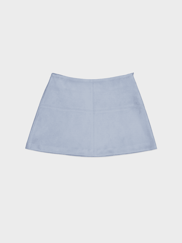 [자사몰 Only] [2nd] Scrap Suede Skirt (Sky)