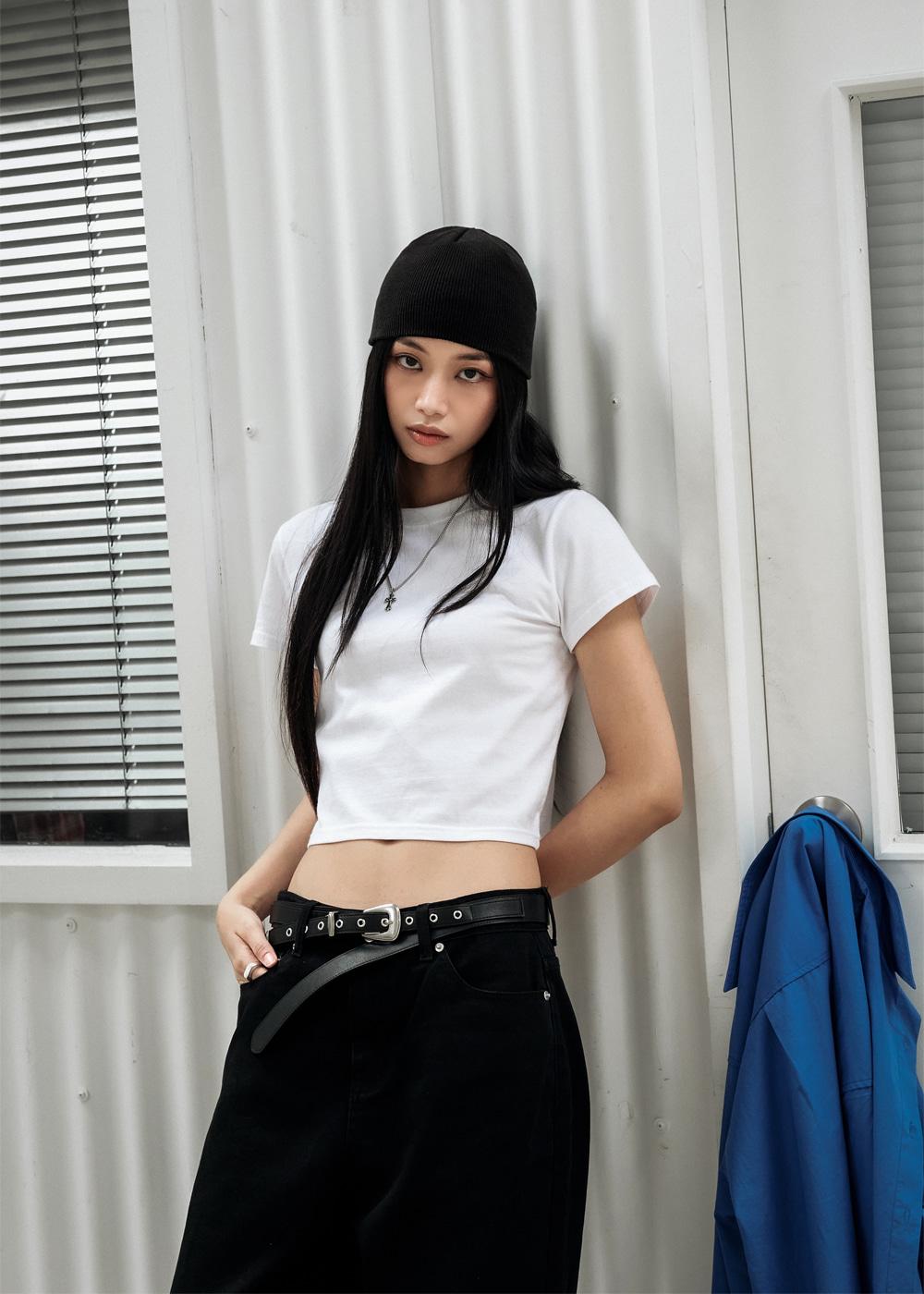 Plain Crop T-shirt