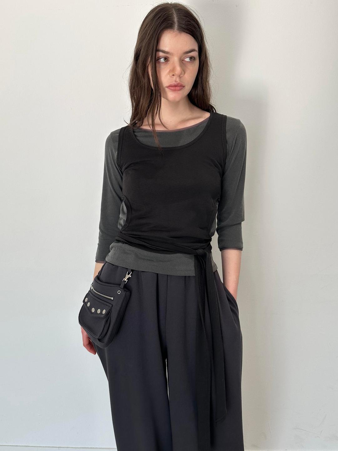 Sweatpants w/ pocket bag (Dark gray)