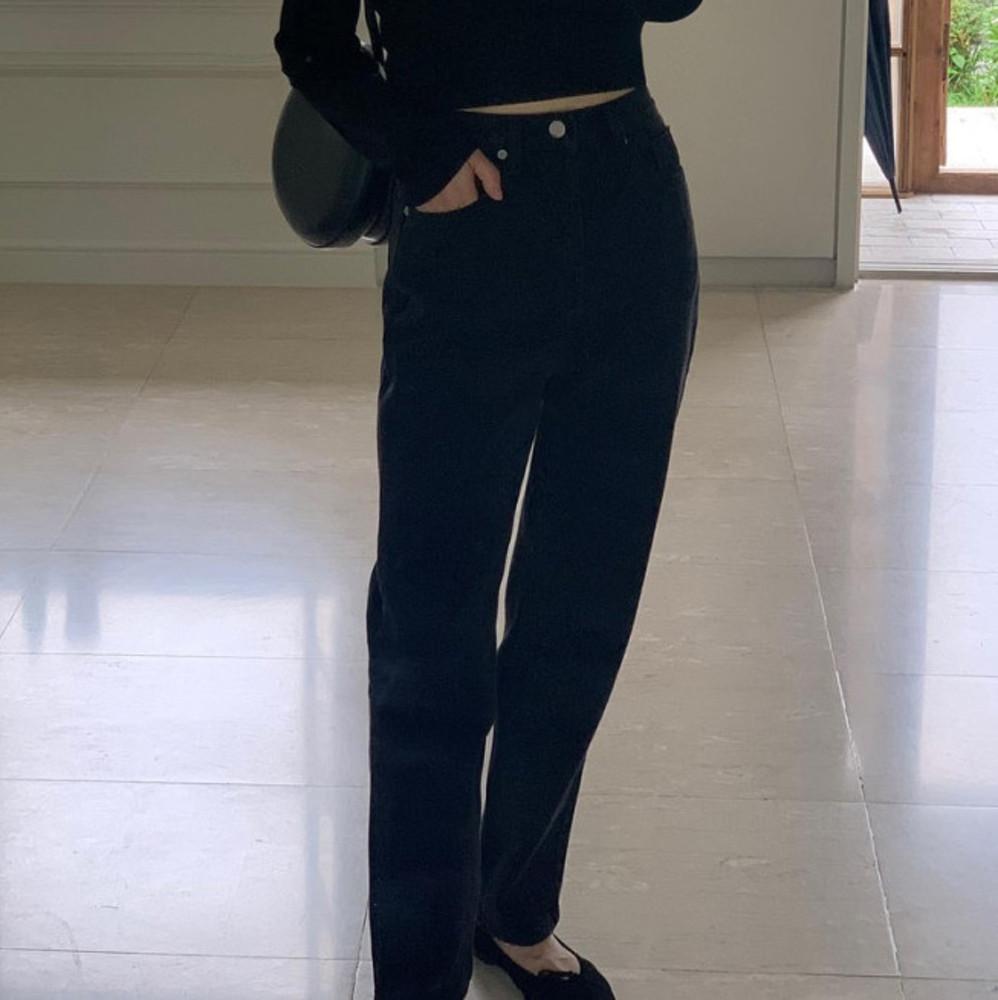 miel 미엘 066 블랙진 가을 하이웨스트 데님 팬츠