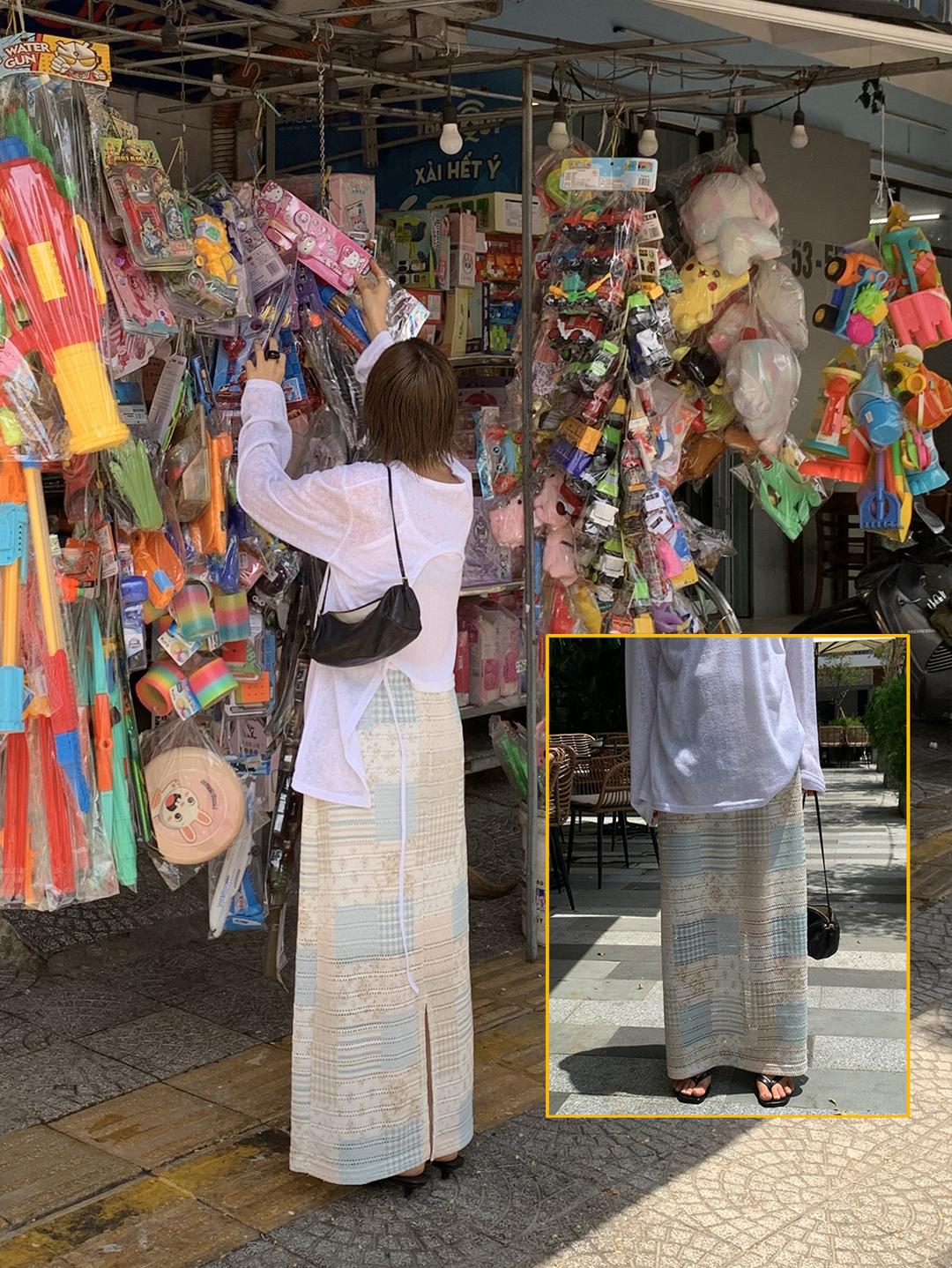 flower+tatan+dot skirt (2color)