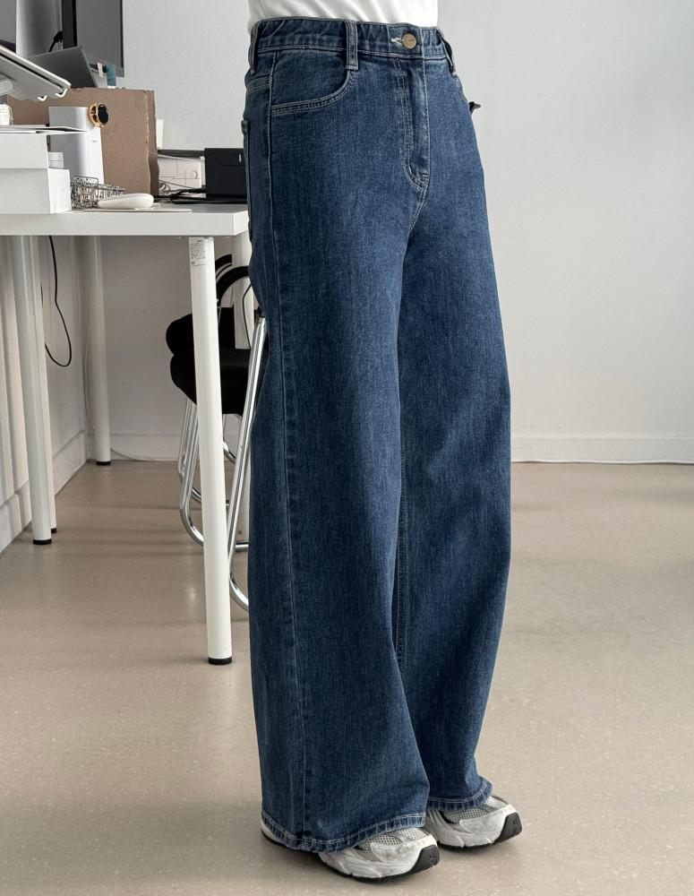 [와이드 부츠컷 데님] 키작은여자 키작녀 치마