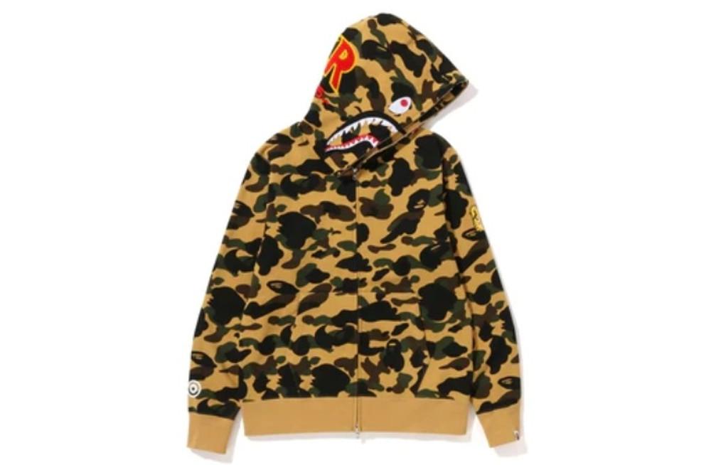 [베이프정품] 국내배송 샤크후드 베이프 퍼스트카모  샤크 풀집 후드 BAPE 1ST CAMO SHARK FULL ZIP HOODIE