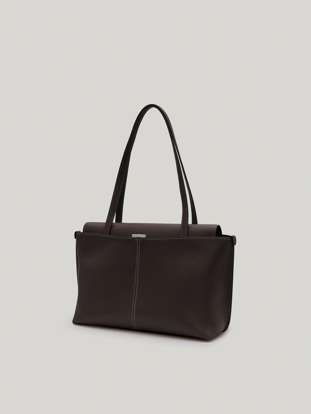 PANIER FLAP BAG (ORGAN BROWN)