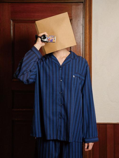 [uni] 인디고드림 실크스킨 긴팔 잠옷 세트