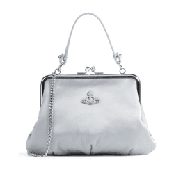 비비안웨스트우드 그래니 프레임 펄스 크로스백 복조리백 나일론 실버 블랙