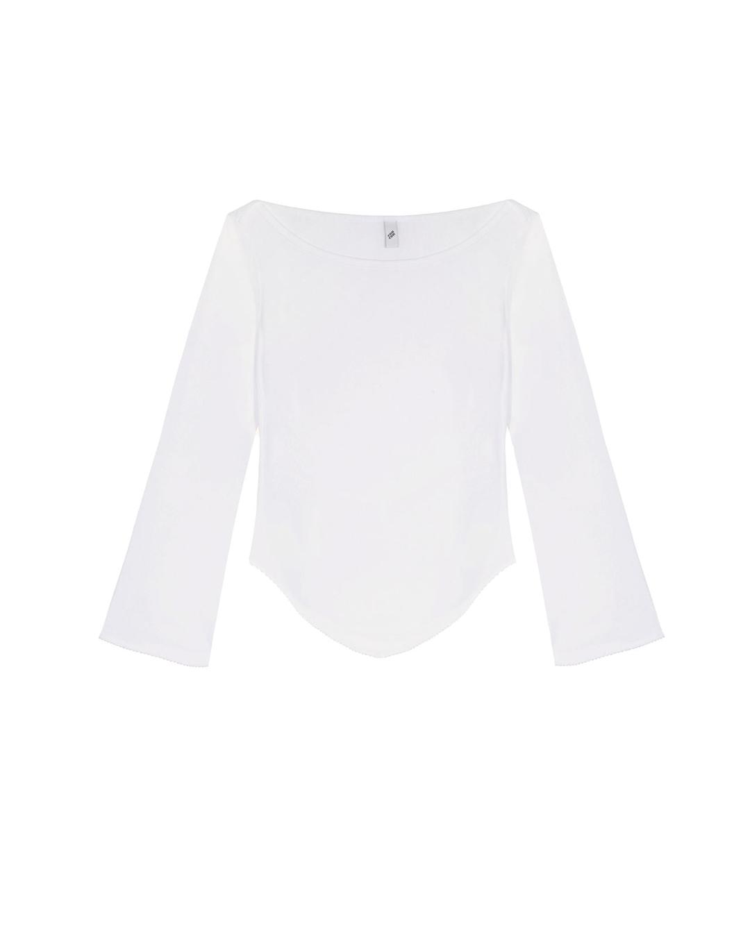 The Rina Long Sleeve: Cotton Jersey White - XS