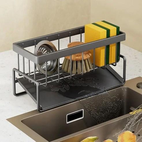 제로리빙 물빠짐 스텐 2단 수세미거치대 - 수세미걸이/받침 | 쿠팡