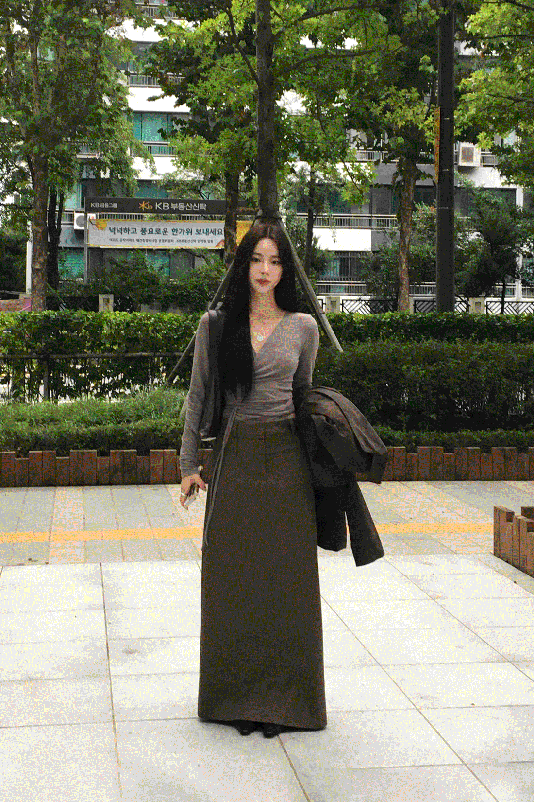 [하객룩/연말룩💐] 플로페 더블 롱스커트 - 3color