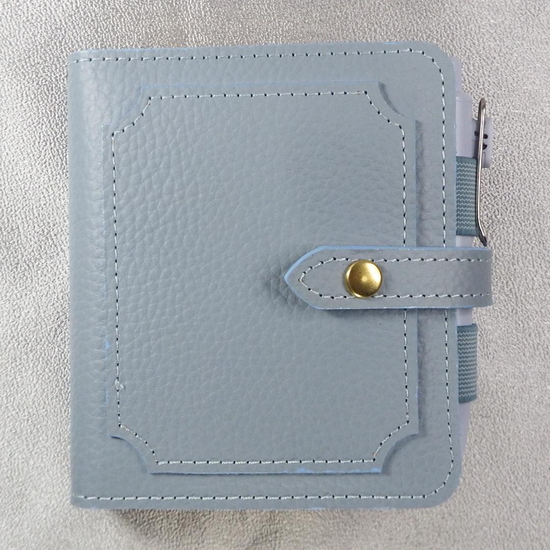 水色のシステム手帳（マイクロ5SW,M5穴）NO.251852H