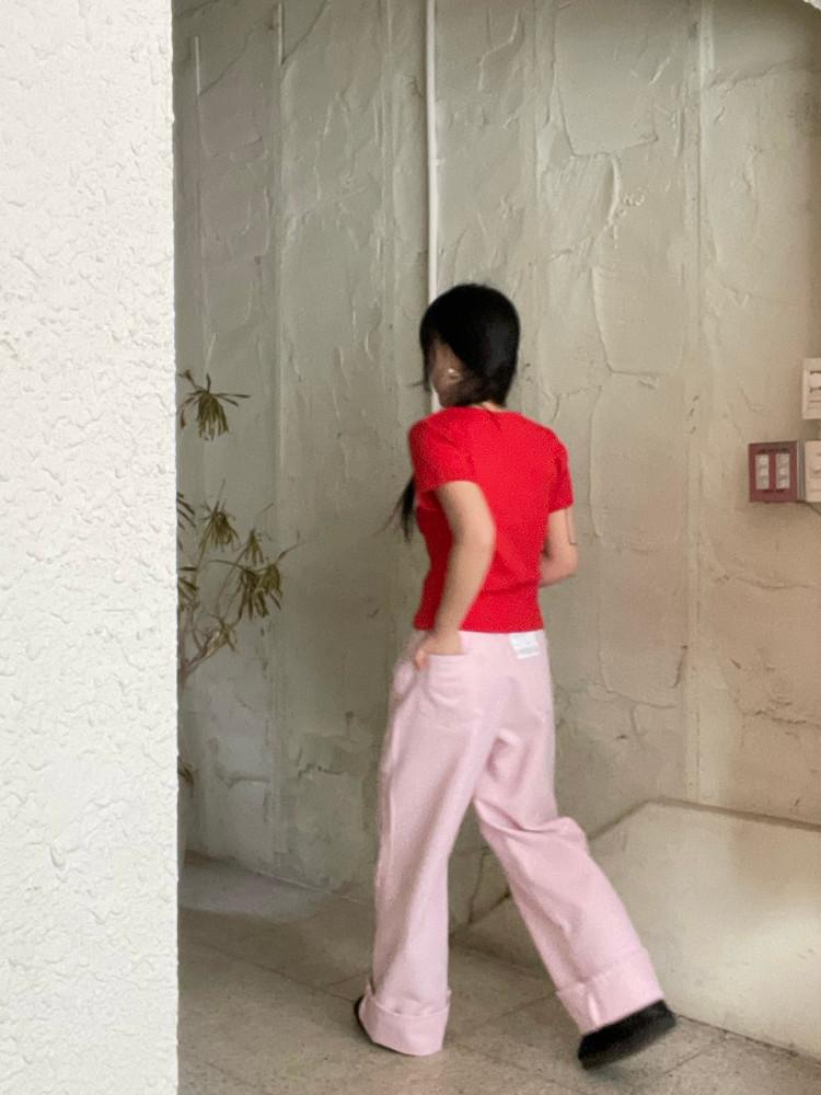 피핀샵 ppinshop 컬러 코튼 팬츠 (2col)