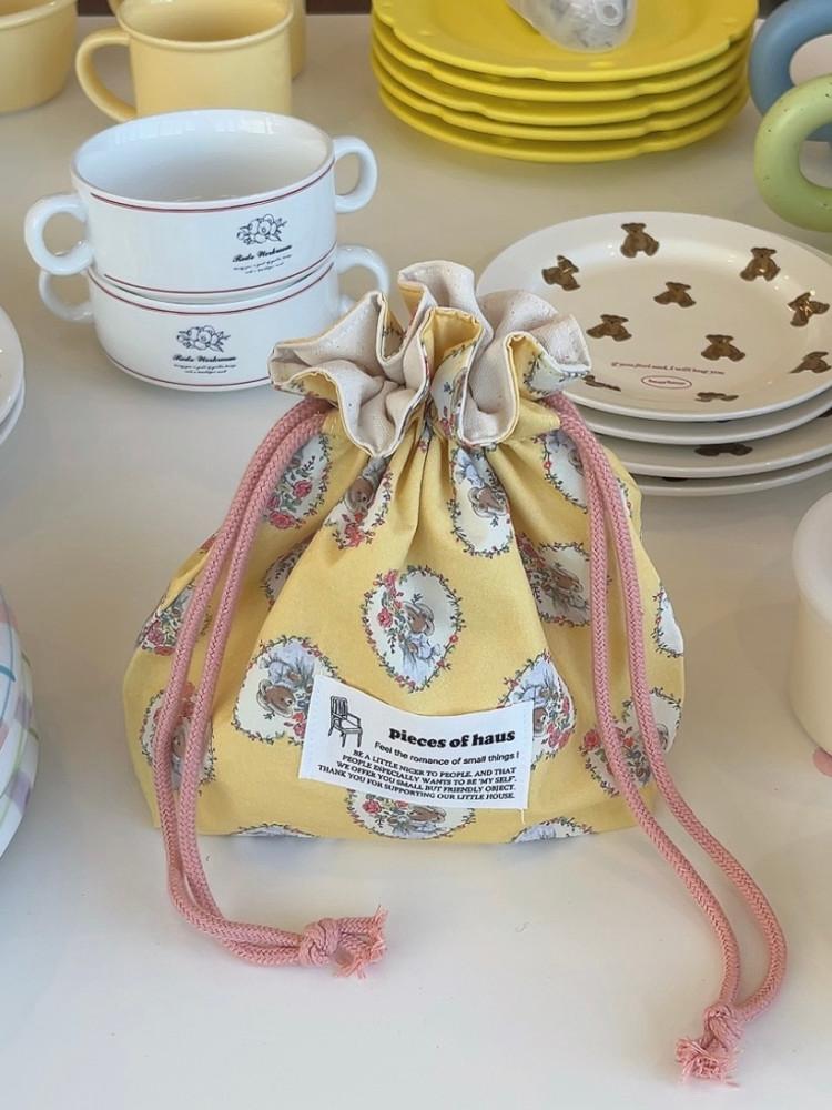 [집의 조각들] rosy yellow bear pouch