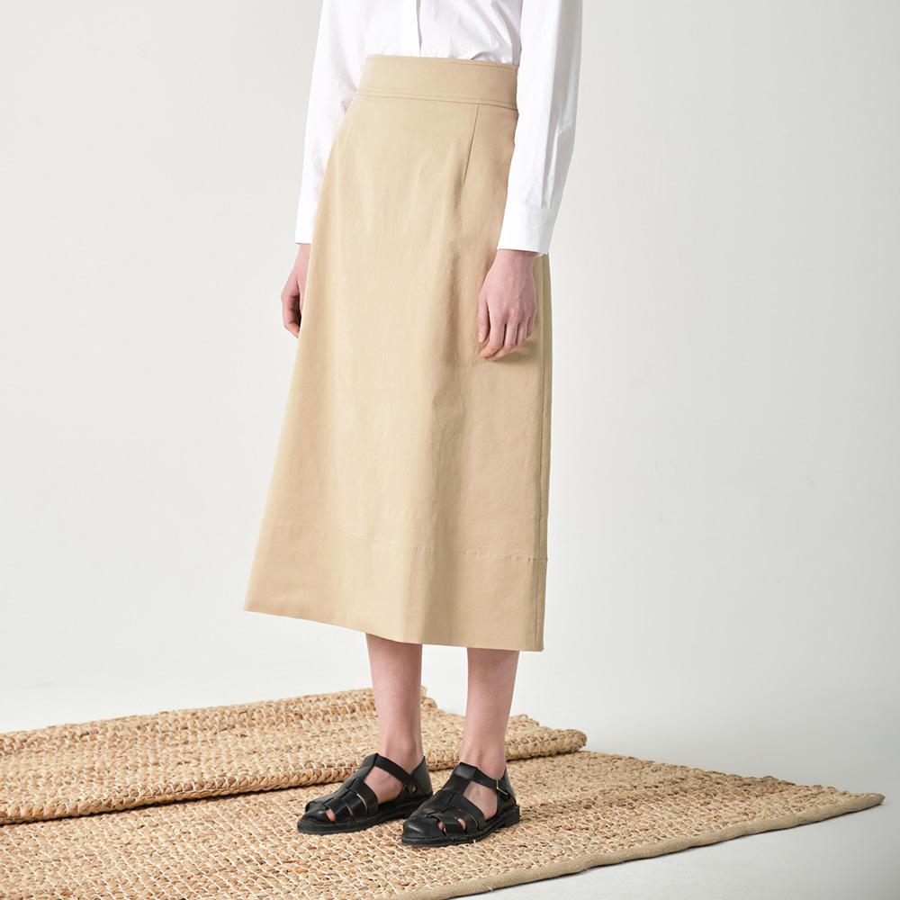 [2차리오더] A-line midi skirt_beige