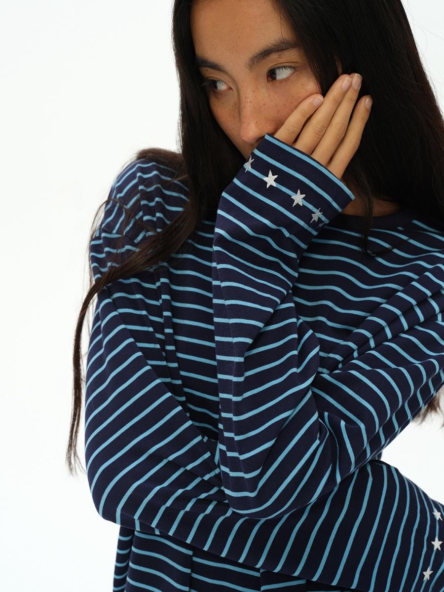 OINIMI Star Cuff Stripe Long Sleeve
