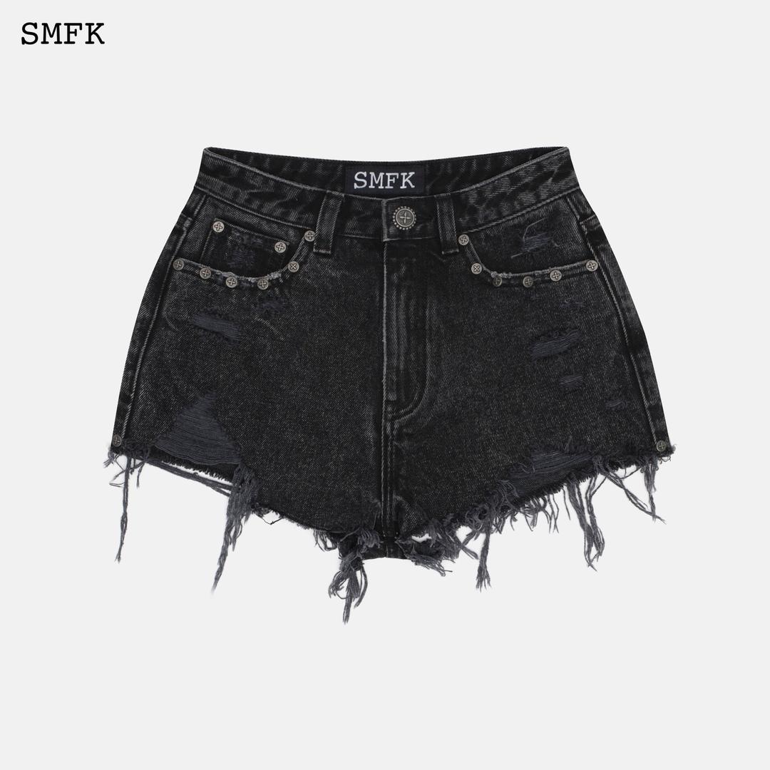 Wilderness Rock Black Short Jeans - S