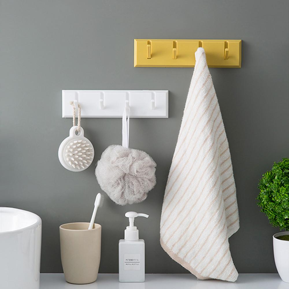 스케치룸 칼라 접이식 4단 후크 접착식 벽걸이 마스크걸이