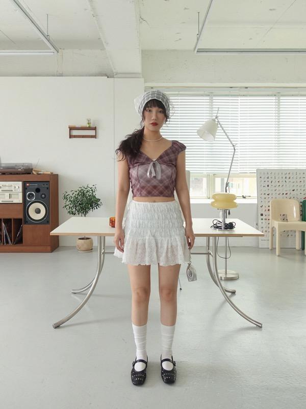 KOKU SMOKE SKORT (WHITE, BROWN, BLACK 3COLORS!)