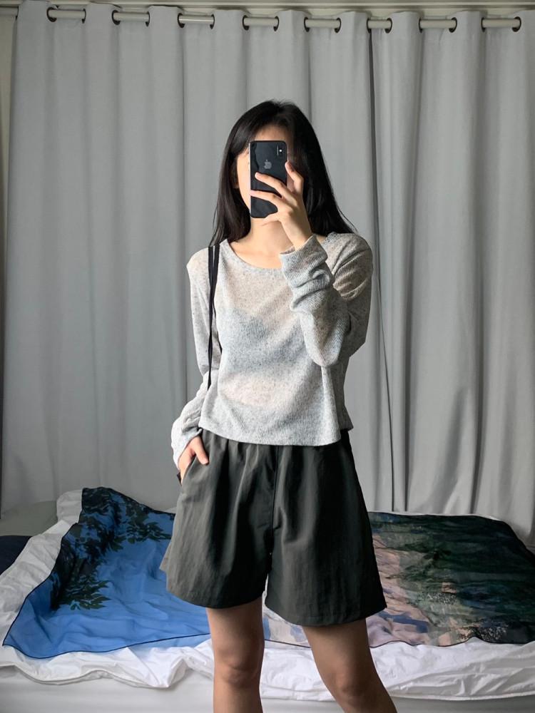 베이직 시스루 긴팔 티셔츠 (3col)