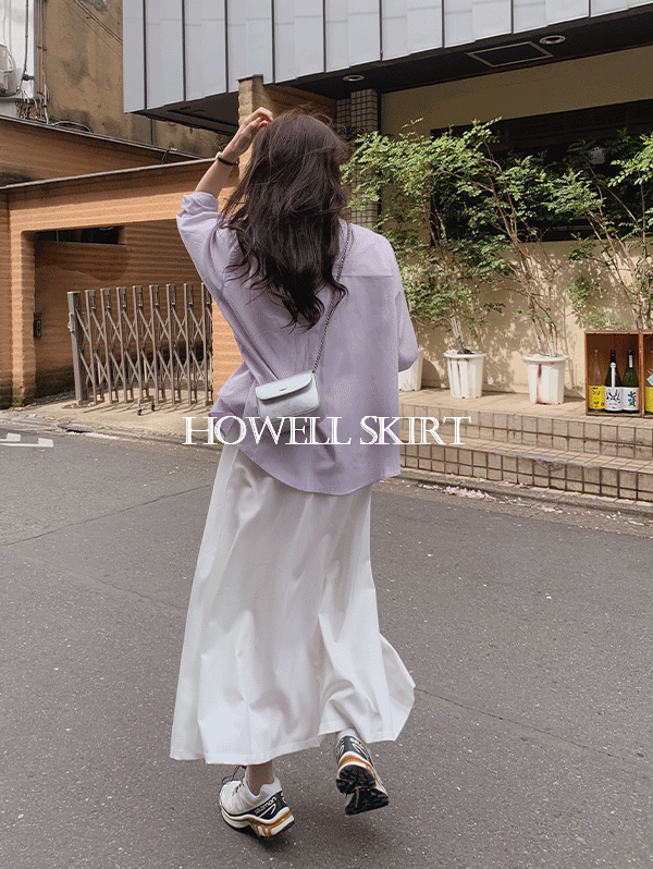 [여름코디필수] #SLOWMADE. 호웰 핀턱플레어 썸머스커트 - 2 color