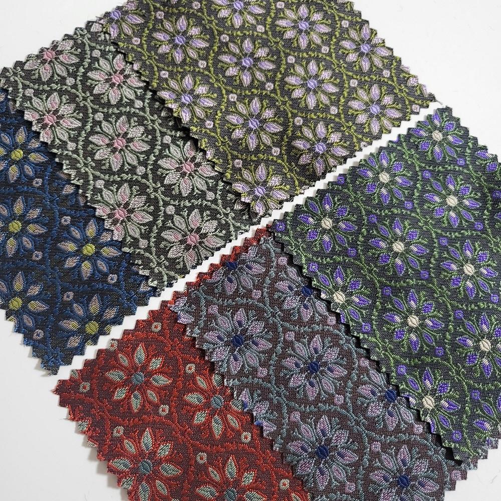 라헬 엔틱 플라워 자카드원단 6칼라 자가드