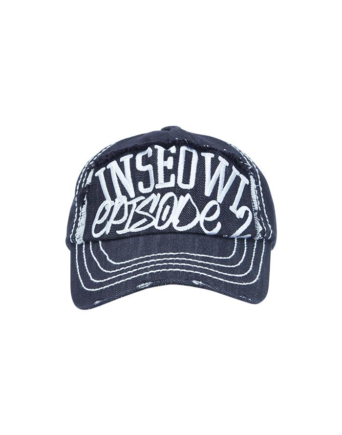 WASHED STITCH BALL CAP - DENIM BLUE