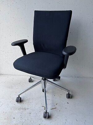 Vitra ID Soft Drehstuhl Drehsessel Bürostuhl Stoff Schwarz Höhenverstellbar  | eBay