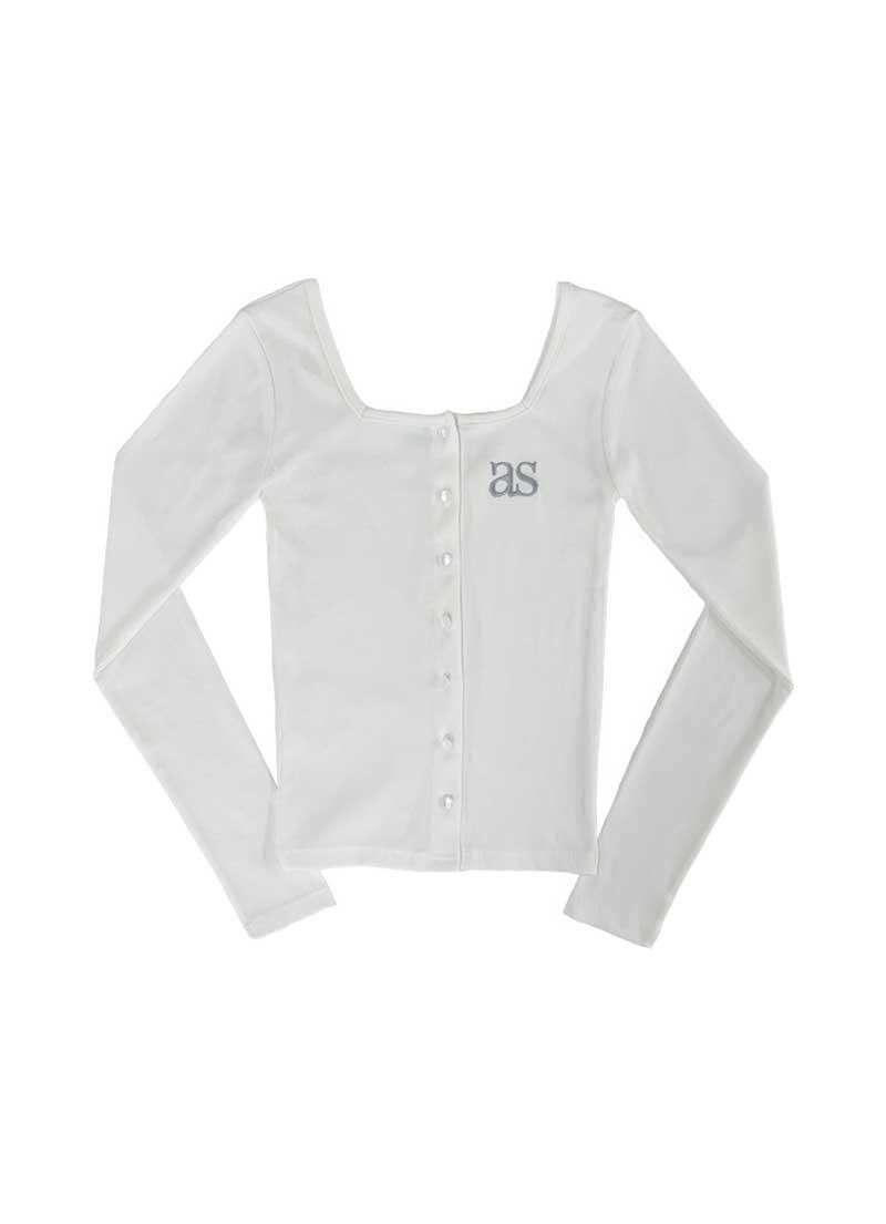 SICILY BUTTON CARDIGAN / WHITE