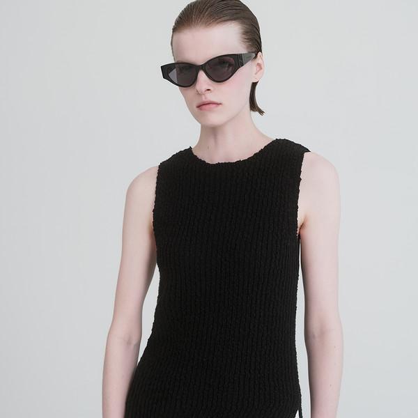 Cotton Slit Knit Top_2 colors