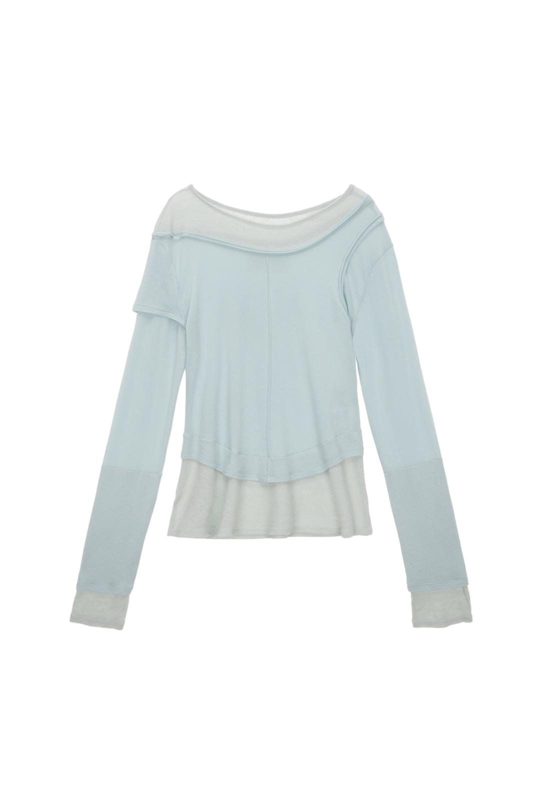 TWO TONE LAYERED TOP IN MINT