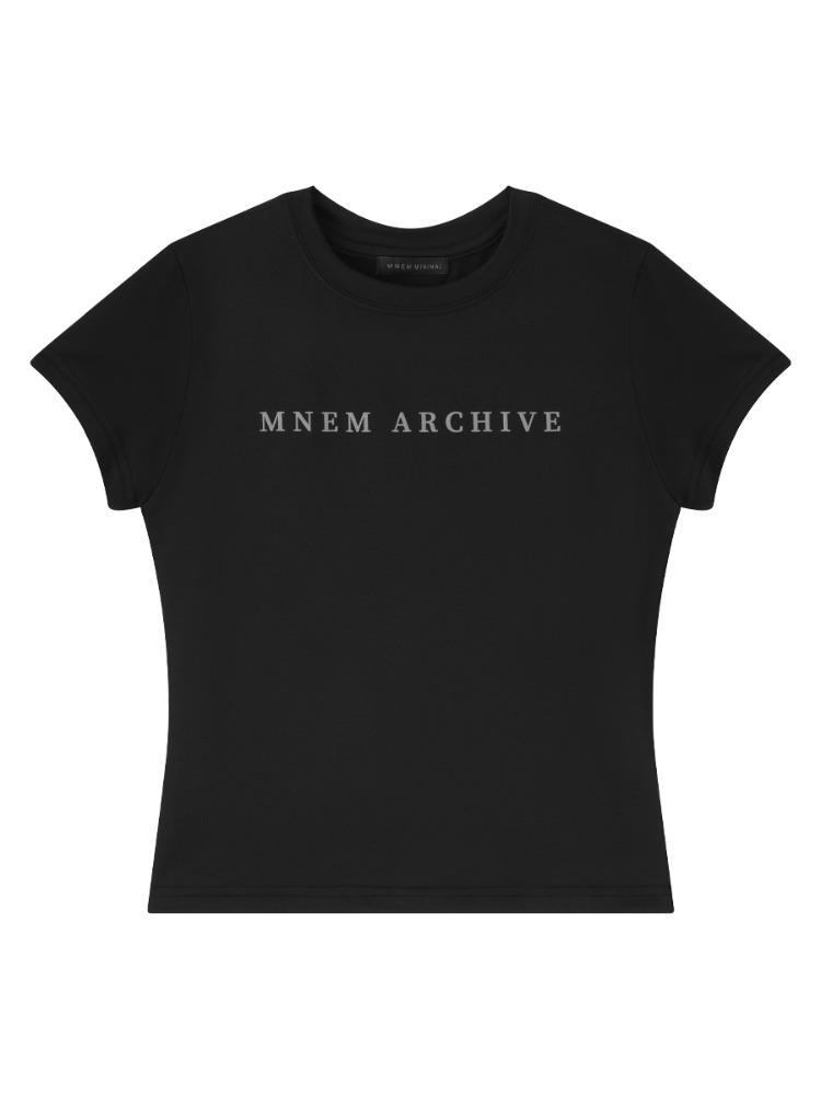 므넴 2nd) [mnem] archive smooth stretch tee (black)
