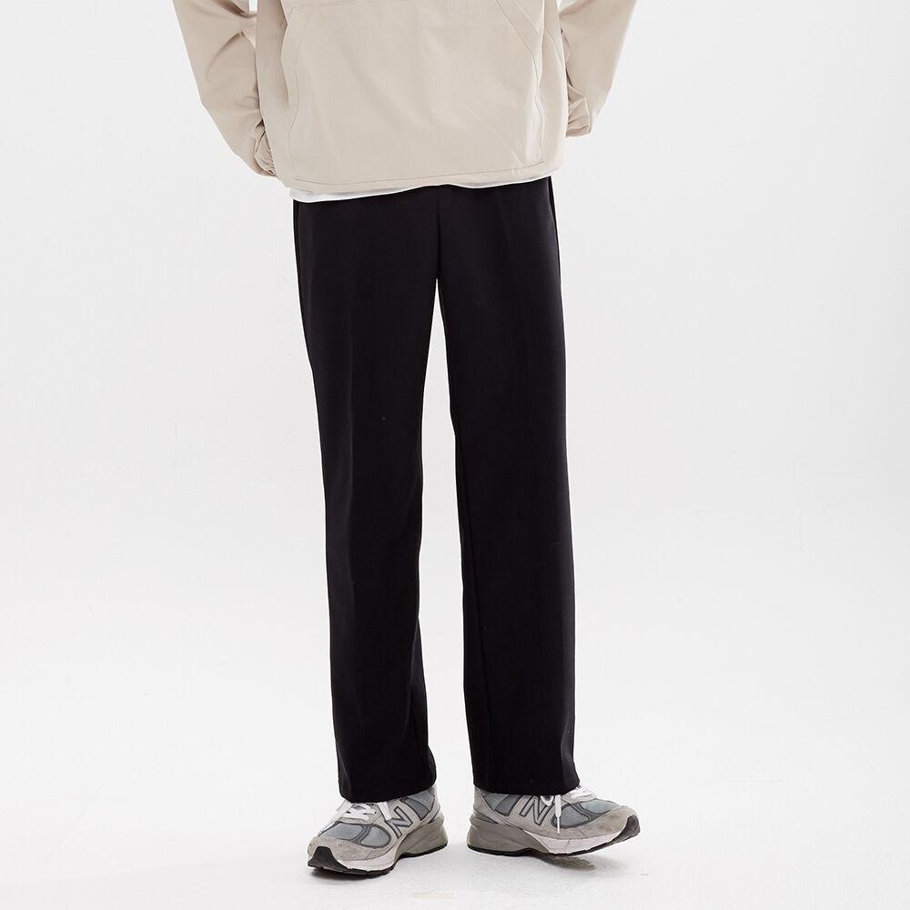 유니섹스 와이드 밴딩 슬랙스 스텐다드 black