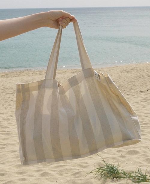 Square Stripe Bag  / Beige
