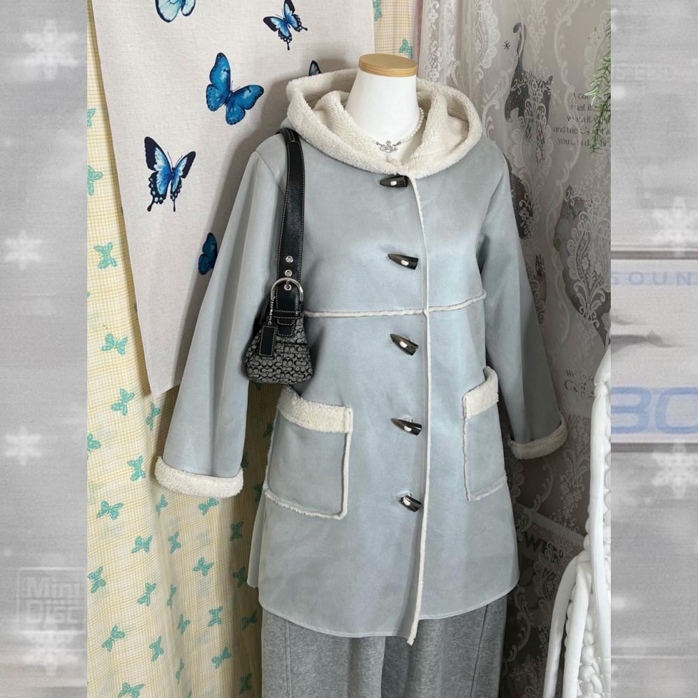 [중고] 소라 무스탕 떡볶이 코트