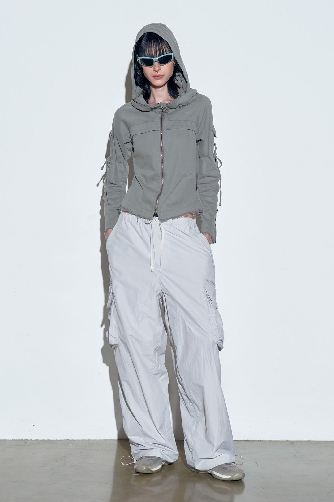 Low Edge Cotton Jacket Gray