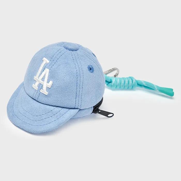 [MLB] 베이직 스웨이드 볼캡 파우치 키링 LA (L.Blue)
