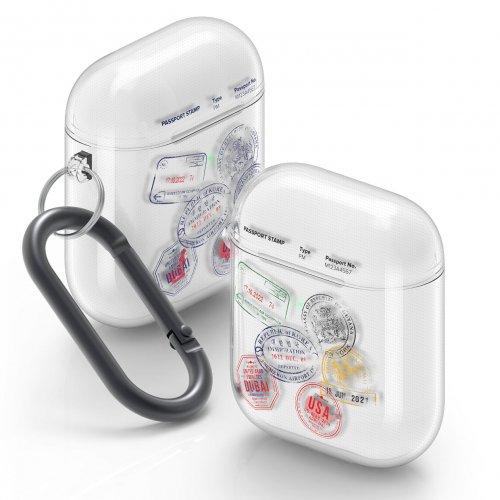 여권 스탬프 시리즈 에어팟 1/2세대 TPU 투명 케이스