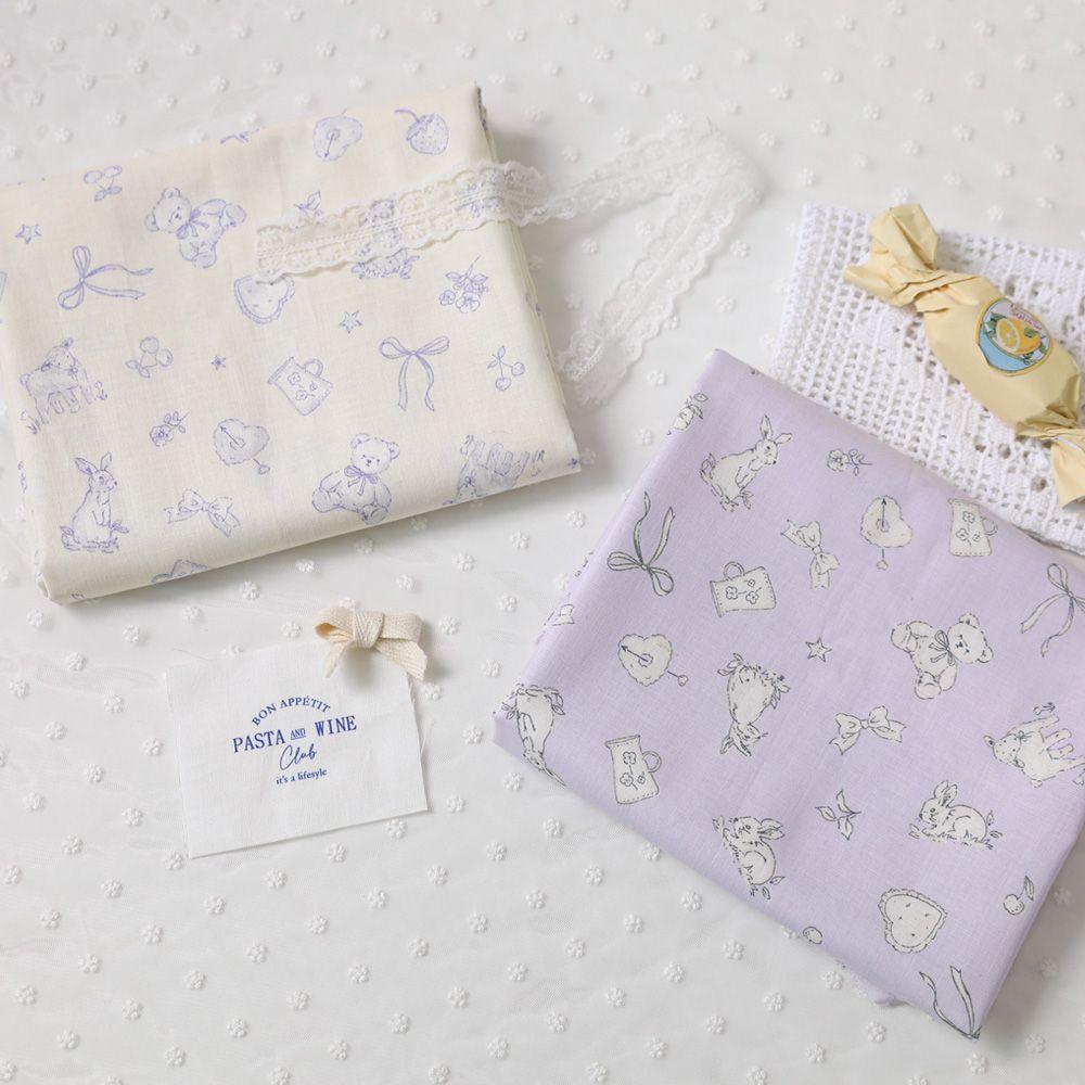 [자체제작] 로맨틱무드 20수 순면원단 쁘띠미뇽 2종