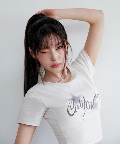 2color 절개디테일 골지 반팔티 YP2K2436